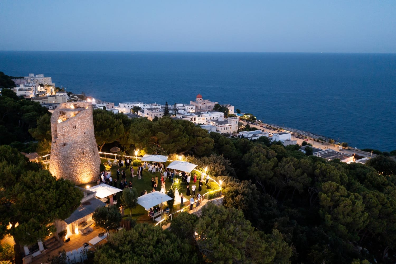 Torre Saracena di Cala dei Balcani — matrimonio in terrazza sul mare Adriatico, Salento, Puglia
