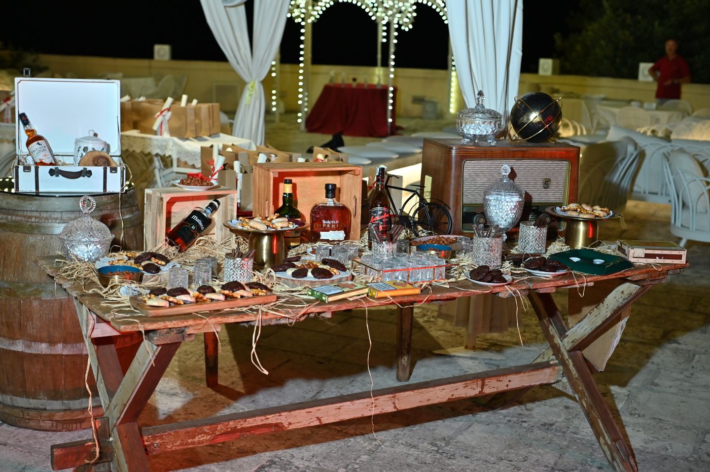The dessert buffet of the evening